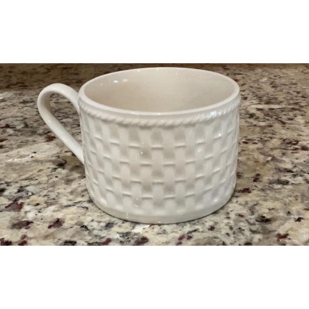 ONEIDA Westerly Basket Weave Demitasse Mug Woven White Wicker Cup  Replacement